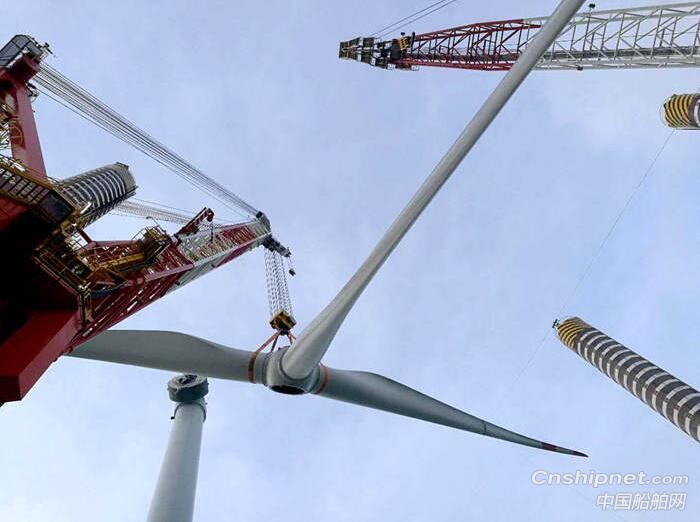 中铁福船圆满完成首个海上风电场建设