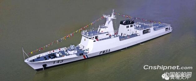 黄埔文冲1500吨级海事巡逻舰交付