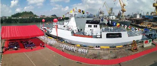 我国为巴基斯坦建造的1500吨级海事巡逻舰交付