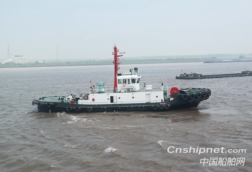 镇江船厂1艘4420kW全回转拖船顺利出厂