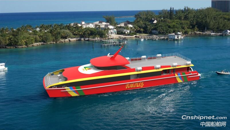 澳龙船艇399客位铝合金双体高速客船铺龙骨