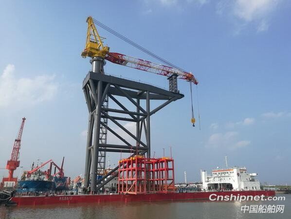 江苏新韩通船舶重工海洋风电52起重安装船顺利交付