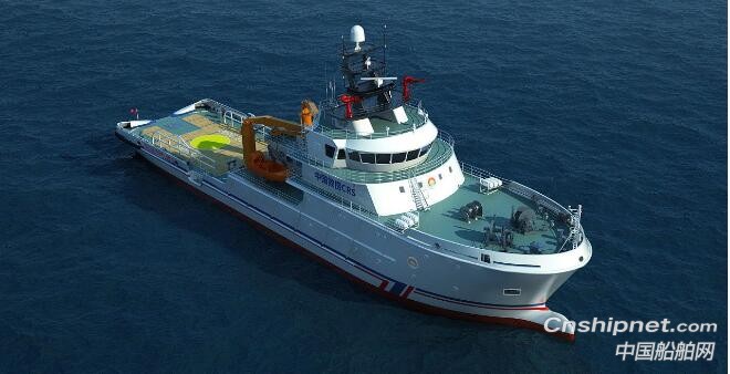 黄埔文冲一艘新型中型海洋救助船开工