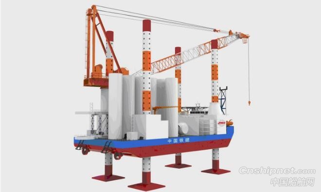 启东中远海运海工1300吨自升自航式风电安装船正式开工