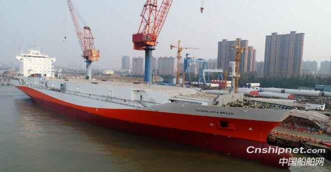 中船澄西建造的全球最大改装橙汁运输船“塞特斯”轮正式交付