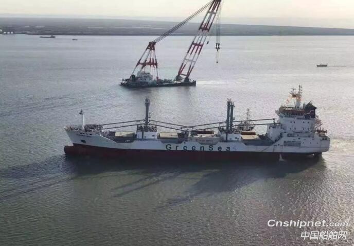 广新海工冷藏船2#船完成试航