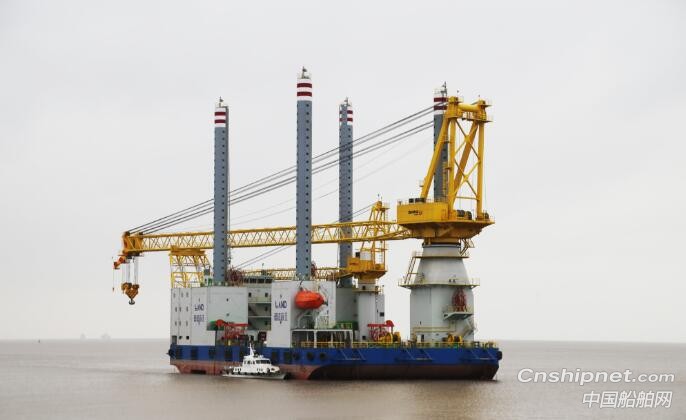 润邦海洋“华电稳强”自升式海上风电作业平台顺利完成海试