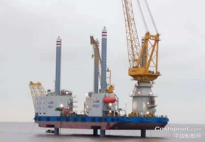 润邦海洋“华电稳强”自升式海上风电作业平台顺利完成海试