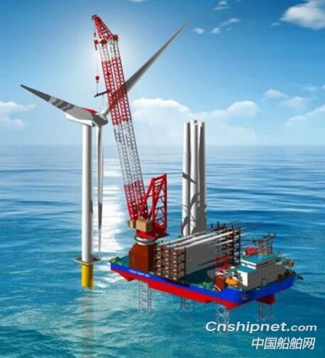 黄埔文冲中广核1200吨自升式风电安装平台下水