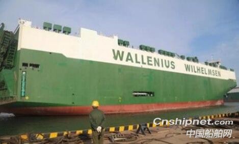 天津新港船舶重工8000车位汽车滚装船2号船完成试航