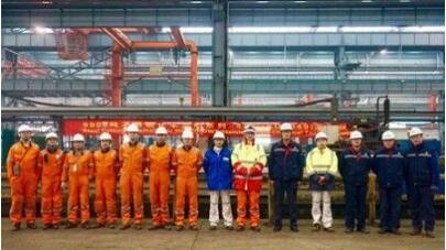 中航鼎衡9900吨不锈钢化学品船4#船开工