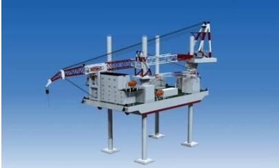 振华重工1200吨自升式风电安装船龙骨安装