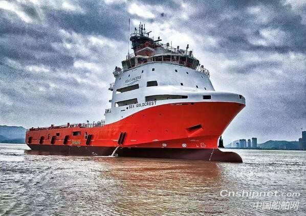 马尾造船第1艘88.8米多用途平台供应船顺利交付