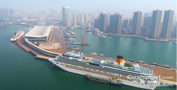 青岛国际邮轮母港迎来最大邮轮“赛琳娜号”