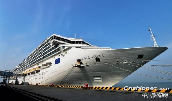 青岛国际邮轮母港迎来最大邮轮“赛琳娜号”