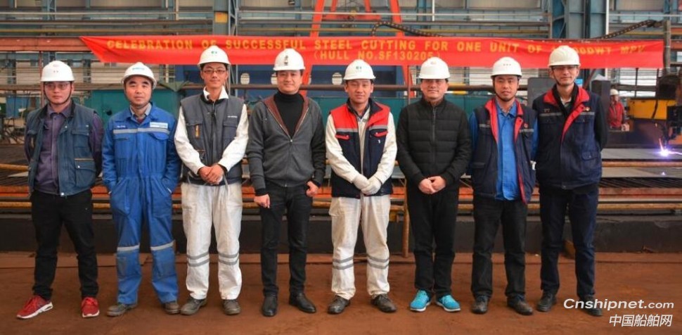 泰州三福船舶工程一艘12500DWT多用途船成功开工