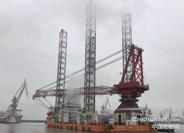 黄埔文冲中广核1200吨自升式风电安装平台完成海试