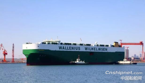 天津新港船舶重工8000车位汽车滚装船2号船顺利交付