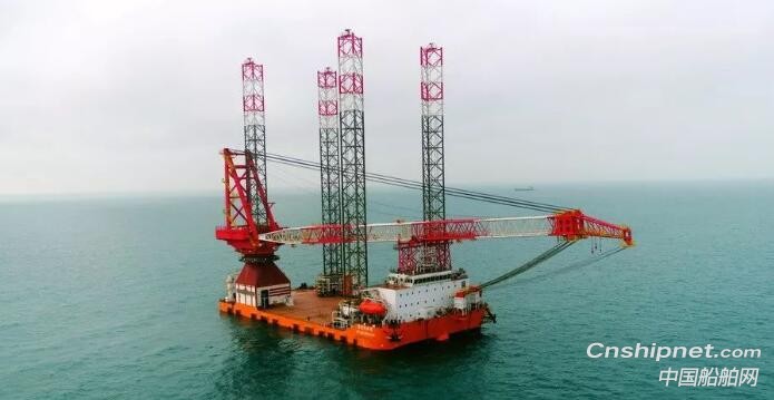 黄埔文冲1200吨自升式风电安装平台交付