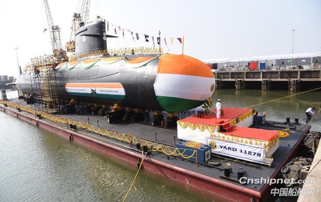 印度第4艘鲉鱼级潜艇成功下水