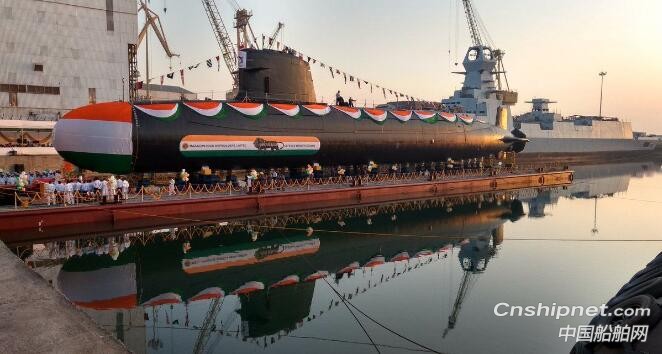 印度第4艘鲉鱼级潜艇成功下水