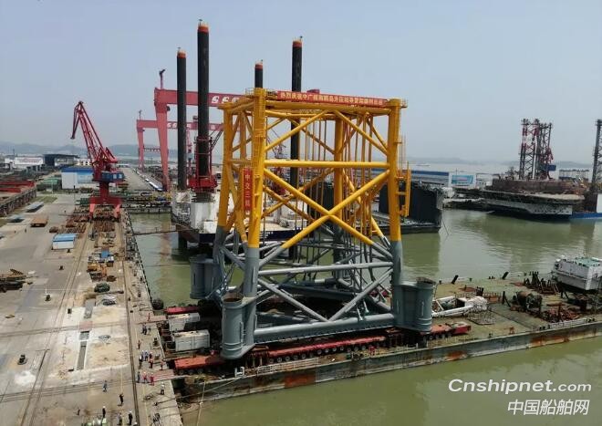 黄埔文冲首台广东省阳江南鹏岛升压站导管架交付