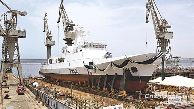 黄埔文冲1500吨级巡逻船2号舰顺利下水