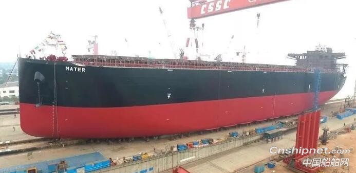中船澄西首制6.4万吨木屑船“MATER”命名交付