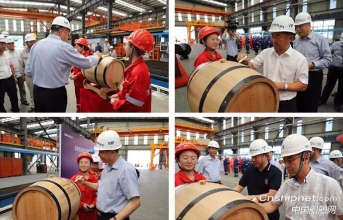 中集来福士2艘2700米车道多用途滚装船开工