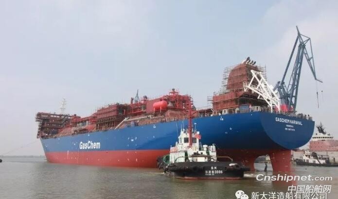 新大洋造船一LEG船一散货船顺利下水