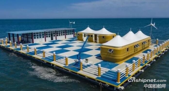 龙口首座半潜式海上多功能海洋牧场平台正式投入使用