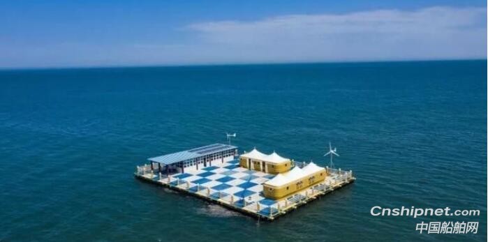 龙口首座半潜式海上多功能海洋牧场平台正式投入使用