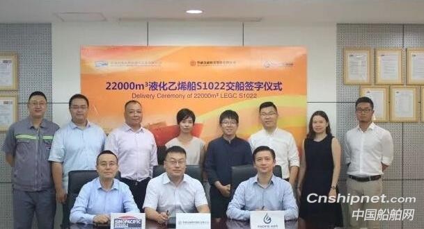 中集太平洋海工第二艘22000m³液化乙烯船交付