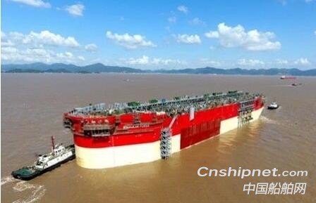 舟山中远海运重工Karish FPSO船体项目成功下水