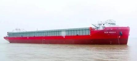 武船2艘13000吨甲板运输船同日分别交付下水