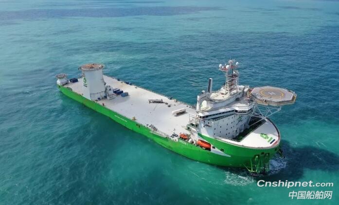 启东中远海运海工风电安装船按计划完工