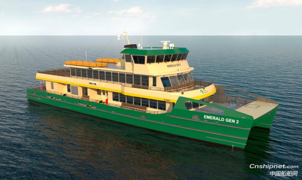 江龙船艇400客位批量铝合金双体客船铺龙骨