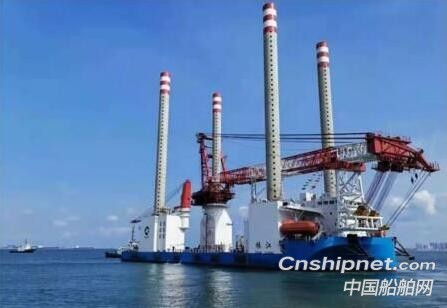 国内首座1200吨自航自升式风电安装平台“振江”号建造完工