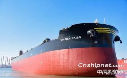 渤船重工210000吨散货船16号船下水出坞