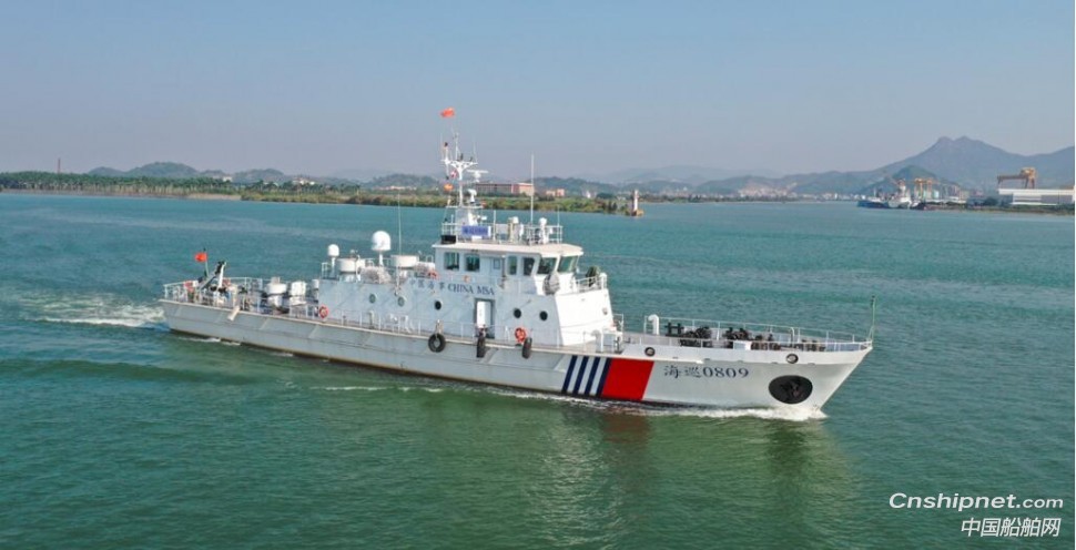 福建海事局又一艘新建40米级B型巡逻艇试航