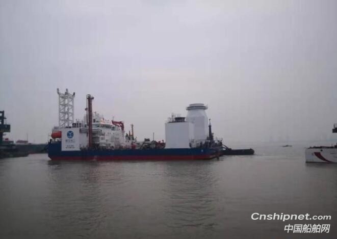 江苏大洋海洋装备600T自升式多功能风电平台顺利拖航