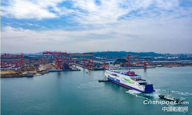 金陵船舶（威海）高端客滚船首制船“Stena ESTRID”交付