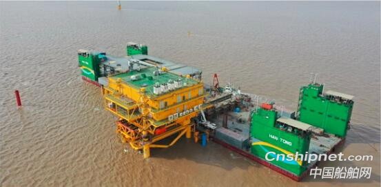 亚洲首创:海洋水建成功平移安装九思海上风电升压站