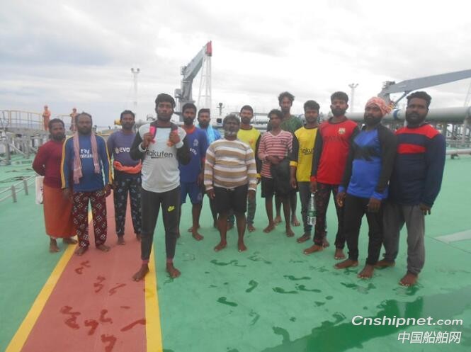 招商轮船成功救助63名印度籍遇险船员