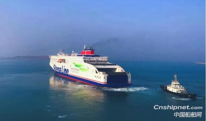金陵船舶3100米车道高端客滚船W0264船完成试航