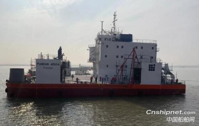 舜天资产一艘45M海工辅助平台船下水