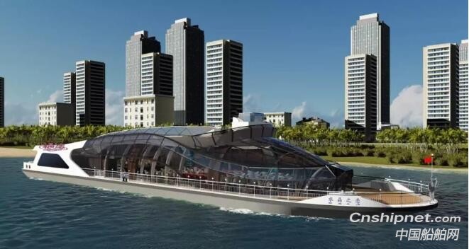 无锡东方“水晶之恋”号全通透游船顺利下水