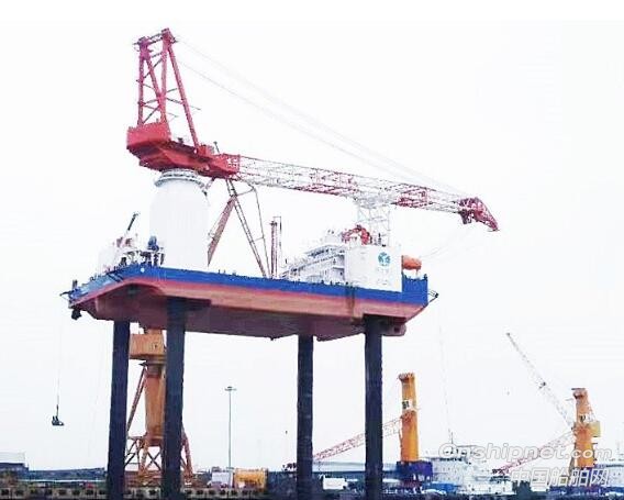 江苏大洋海装600T风电平台“瓯洋002”顺利完成拔桩