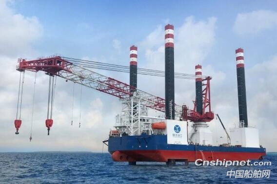 江苏大洋海装600T风电平台“瓯洋002”顺利完成拔桩
