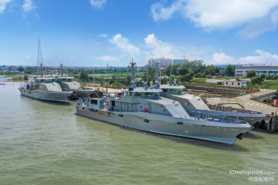 江龙船艇交付尼日利亚批量铝合金超高速巡逻船